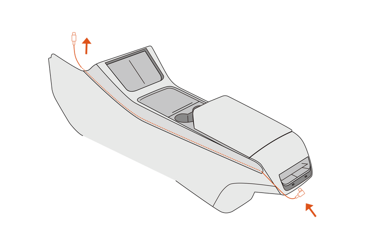 Jowua USB-C to USB-C Cable  with USB-C Female to USB-A Male Adapter installation 2