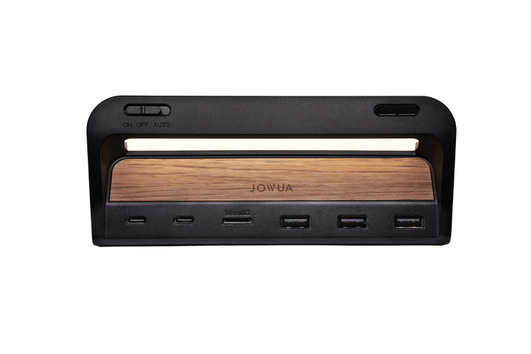 Jowua LED Light Hub/ Usb-C+Usb-A holz